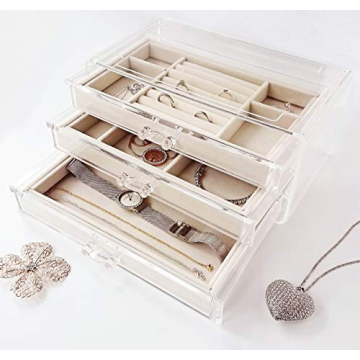 Stylish HerFav Acrylic Jewelry Organizer Box for All Women