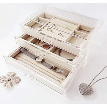 Stylish HerFav Acrylic Jewelry Organizer Box for All Women
