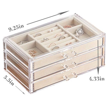 Stylish HerFav Acrylic Jewelry Organizer Box for All Women