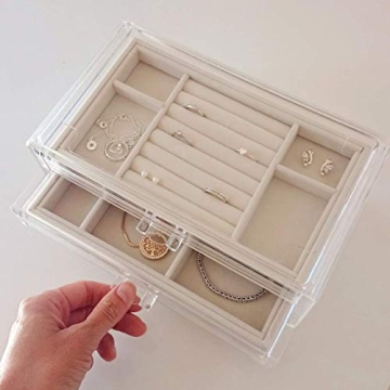 Stylish HerFav Acrylic Jewelry Organizer Box for All Women
