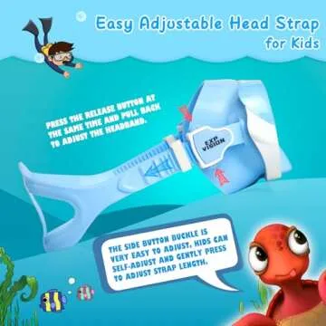 Kids Swim Mask 180° Snorkel Diving Mask Anti-Fog Goggles
