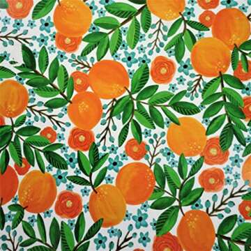 Vibrant Summer Citrus Gift Wrapping Paper Roll 24" x 15'