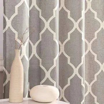 Jinchan Light Filtering Linen Curtains in Grey