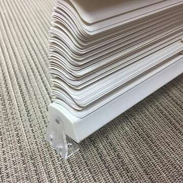 12 Pieces Blind Hold Down Brackets 2 Inch Clear Plastic Blinds Hooks Bottom Rail Hold Clips Replacement for Horizontal Blinds