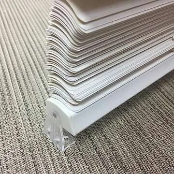 12 Pieces Blind Hold Down Brackets 2 Inch Clear Plastic Blinds Hooks Bottom Rail Hold Clips Replacement for Horizontal Blinds