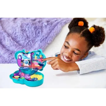 Polly Pocket Otter Aquarium Compact Toy for Kids 4 and Up