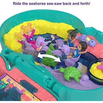 Polly Pocket Otter Aquarium Compact Toy for Kids 4 and Up