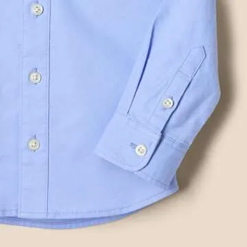 Amazon Essentials x Sofia Grainge Baby Boys' Stretch Oxford Collar Shirt, Powder Blue, 24 Months
