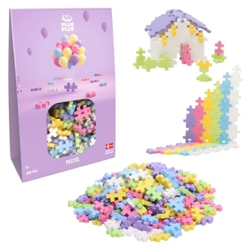 PLUS PLUS - Open Play Set - 300 Piece - Pastel Color Mix, Construction Building Stem Toy, Interlocki...