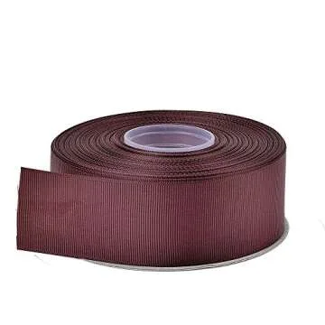 Ribest 1-1/2 inch 25 Yards Solid Grosgrain Ribbon Per Roll for DIY Hair Accessories Scrapbooking Gift Packaging Party Decoration Wedding Flowers Burgundy