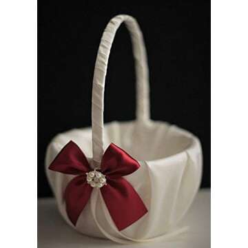 Ribest 1-1/2 inch 25 Yards Solid Grosgrain Ribbon Per Roll for DIY Hair Accessories Scrapbooking Gift Packaging Party Decoration Wedding Flowers Burgundy