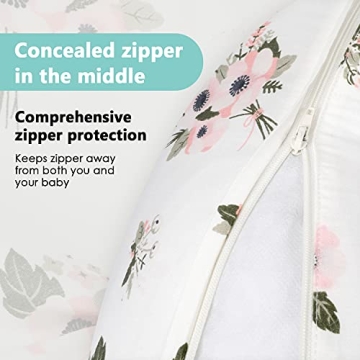 TILLYOU Nursing Pillow Cover for Smooth Feeding Experience