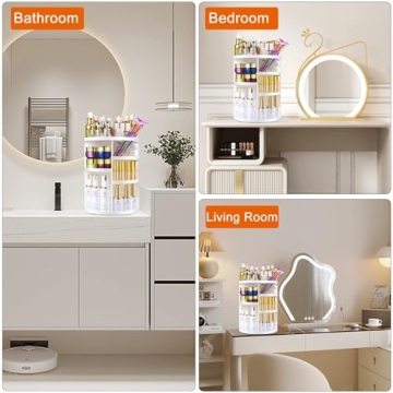 Professional Vanity Makeup Organizer with 360 Rotation