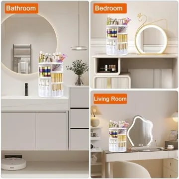 Professional Vanity Makeup Organizer with 360 Rotation