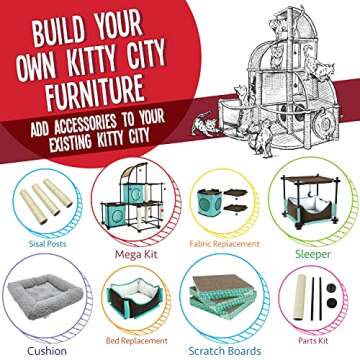 Kitty City Mega Kit: Fun Modular Cat Furniture for All Cats