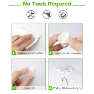 Adhesive Ceiling Hooks for Hanging Decor：20 Pack No Drill Small Drop Ceiling Hanger Strips for Decorations - Clear Decorative Ceiling Clips for Classroom Bedroom Room Party Halloween Christmas