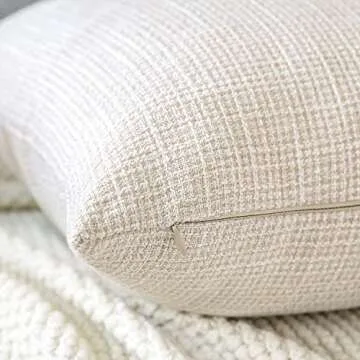 OTOSTAR Linen Throw Pillow Covers Set of 2 Decorative