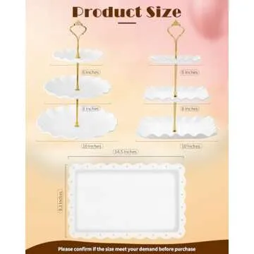 Hoedia 10 Pcs Cake Stand Set – Elegant Dessert Table Display