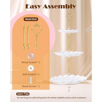 Elegant 10 Pcs Cake Stand Set for Any Occasion