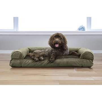 Furhaven Pillow Dog Bed for Large Dogs - Dark Sage