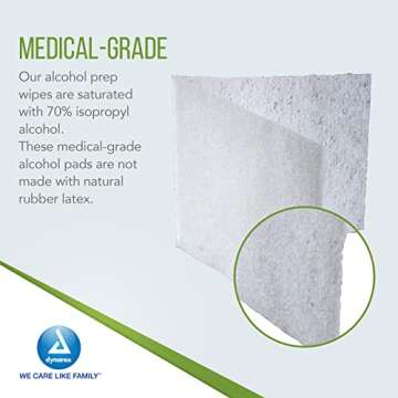 Dynarex Alcohol Prep Pads - 2000 Medical-Grade Wipes