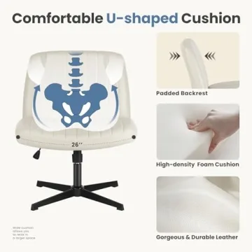 DUMOS Cross Legged Armless Chair - Comfort & Style