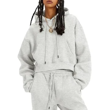 Rousytn Women's Premium 2 Piece Fleece Outfit for All-Day Comfort