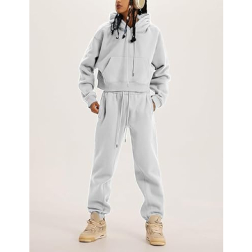 Rousytn Women's Stylish Fleece Sweatsuit for Comfort