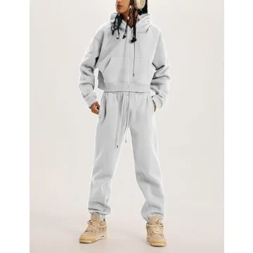 Rousytn Women's Stylish Fleece Sweatsuit for Comfort