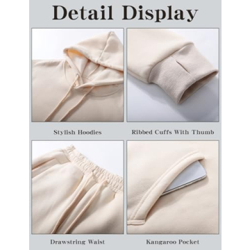 Rousytn Women's Stylish Fleece Sweatsuit for Comfort