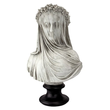 Elegant Veiled Maiden Bust Statue for Indoor Decor