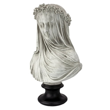 Elegant Veiled Maiden Bust Statue for Indoor Decor