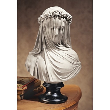 Elegant Veiled Maiden Bust Statue for Indoor Decor