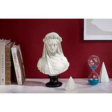 Elegant Veiled Maiden Bust Statue for Indoor Decor