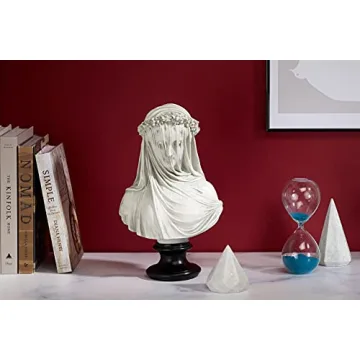 Elegant Veiled Maiden Bust Statue for Indoor Decor