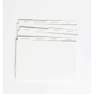 RIFLE PAPER CO. Citrus Floral Recipe Tin, Gold Metallic Interior, Gold-Framed Label On Front, Includes 24 recipe Cards and 12 Recipe Dividers, Bring Charm and Cheer Into Your Kitchen