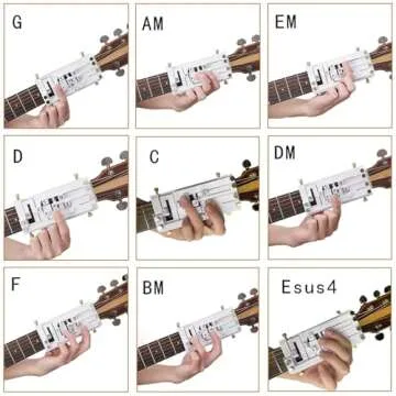 Guitar Chord Presser，Guitar Helper，Guitar Learning Tools，Guitar Chord Trainer，Learning Guitar For Beginners，Guitar For Beginners (White)