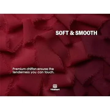 Vitalizart Handmade Chiffon Silk Ribbon for Crafts and Weddings