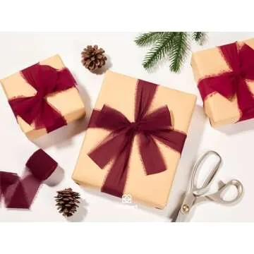 Vitalizart Handmade Chiffon Silk Ribbon for Crafts and Weddings