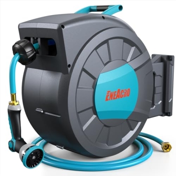 ENEACRO Retractable Garden Hose Reel 120ft - Effortless Watering Solution
