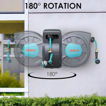 ENEACRO Retractable Garden Hose Reel 120ft with Nozzle