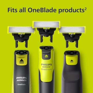 Philips Norelco OneBlade 360 Blades, Genuine Replacement Blades for OneBlade Electric Shaver and Trimmer, 4 Pack, QP440/80