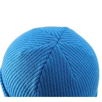 Connectyle Classic Men's Warm Winter Hats Acrylic Knit Cuff Beanie Cap Daily Beanie Hat (Bright Blue)