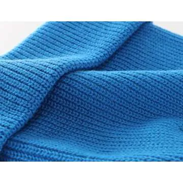Connectyle Classic Men's Warm Winter Hats Acrylic Knit Cuff Beanie Cap Daily Beanie Hat (Bright Blue)