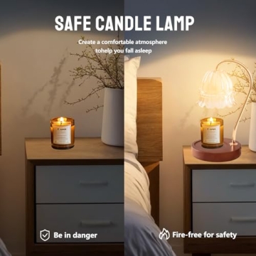 GEEZO Candle Warmer Lamp with Timer & Dimmable Light