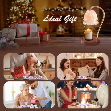 GEEZO Candle Warmer Lamp with Timer & Dimmable Light