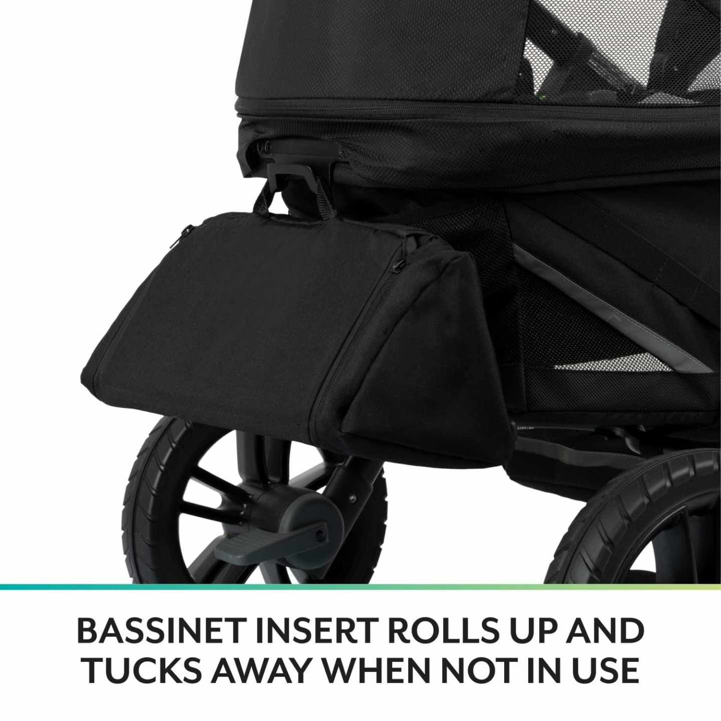 Evenflo Pivot Xplore Dreamz All-Terrain Stroller Wagon with Bassinet Insert (Jetsetter Black)
