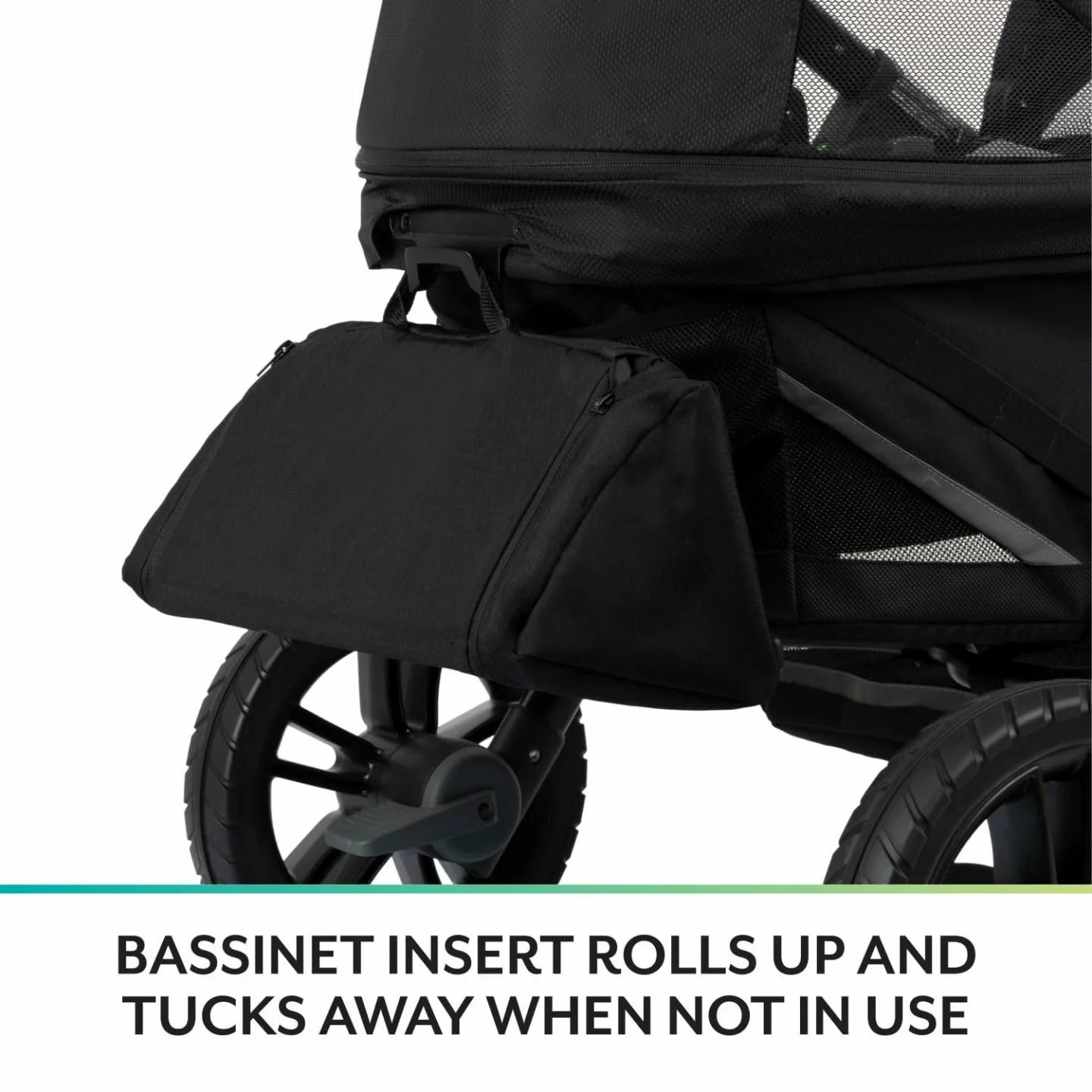 Evenflo Pivot Xplore Dreamz All-Terrain Stroller Wagon with Bassinet Insert (Jetsetter Black)