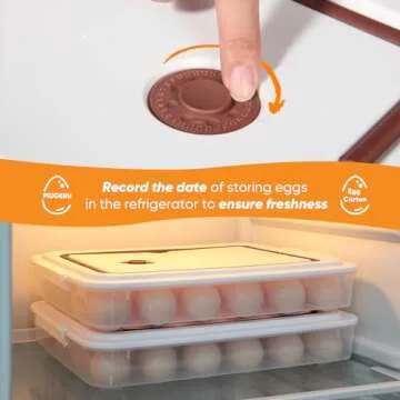 PIUGERU Deviled Egg Containers - Set of 2 Portable Trays