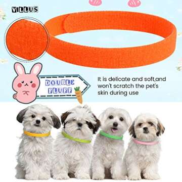 Weewooday Puppy Whelping Collars - Adjustable & Colorful 45pcs
